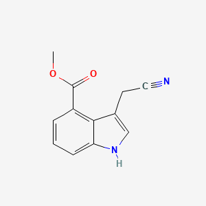 molecular formula C12H10N2O2 B3048444 3-(氰基甲基)-1H-吲哚-4-羧酸甲酯 CAS No. 169546-86-5