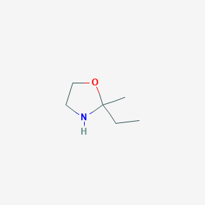 molecular formula C6H13NO B3048463 Oxazolidine, 2-ethyl-2-methyl- CAS No. 17026-89-0