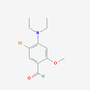 molecular formula C12H16BrNO2 B3048471 5-Bromo-4-(diethylamino)-2-methoxybenzaldehyde CAS No. 1706436-99-8