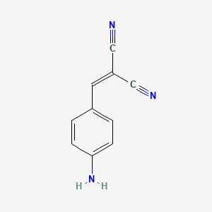 molecular formula C10H7N3 B3048489 Propanedinitrile, [(4-aminophenyl)methylene]- CAS No. 17082-32-5