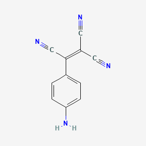 molecular formula C11H6N4 B3048490 (4-Aminophenyl)ethene-1,1,2-tricarbonitrile CAS No. 17082-33-6