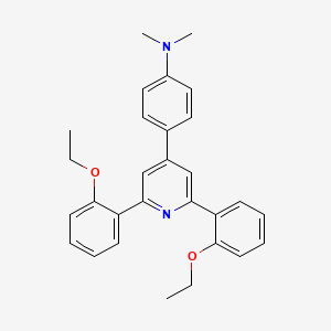 molecular formula C29H30N2O2 B3048493 4-[2,6-Bis(2-ethoxyphenyl)-4-pyridyl]-N,N-dimethylaniline CAS No. 170908-22-2