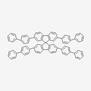 molecular formula C73H48 B3048503 9,9'-Spirobi[9H-fluorene], 2,2',7,7'-tetrakis([1,1'-biphenyl]-4-yl)- CAS No. 171408-93-8