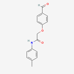 molecular formula C16H15NO3 B3048509 2-(4-Formylphenoxy)-N-(4-methylphenyl)acetamide CAS No. 17172-57-5