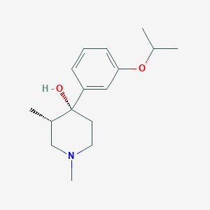 molecular formula C16H25NO2 B3048520 4-Piperidinol, 1,3-dimethyl-4-[3-(1-methylethoxy)phenyl]-, (3R,4S)-rel- CAS No. 172376-39-5