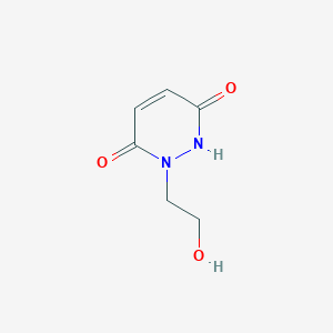 molecular formula C6H8N2O3 B3048528 6-Hydroxy-2-(2-hydroxyethyl)-2,3-dihydropyridazin-3-one CAS No. 17285-14-2