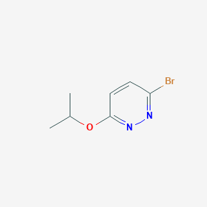 molecular formula C7H9BrN2O B3048534 3-Bromo-6-(propan-2-yloxy)pyridazine CAS No. 17321-32-3