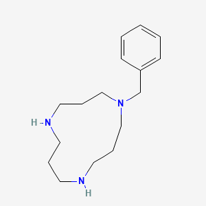 molecular formula C16H27N3 B3048552 1,5,9-三氮杂环十二烷，1-(苯甲基)- CAS No. 174192-34-8