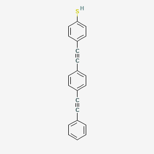 molecular formula C22H14S B3048571 苯硫酚，4-[[4-(苯乙炔基)苯基]乙炔基]- CAS No. 174844-47-4