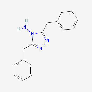 molecular formula C16H16N4 B3048596 4H-1,2,4-Triazole, 4-amino-3,5-dibenzyl- CAS No. 17591-59-2