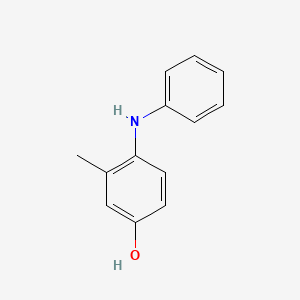 molecular formula C13H13NO B3048614 Phenol, 3-methyl-4-(phenylamino)- CAS No. 17654-13-6