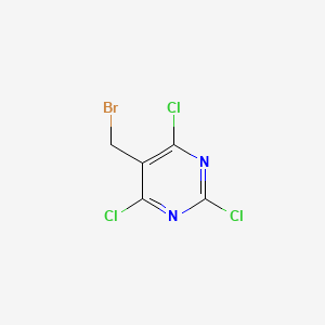 molecular formula C5H2BrCl3N2 B3048646 5-(Bromomethyl)-2,4,6-trichloropyrimidine CAS No. 1780-37-6