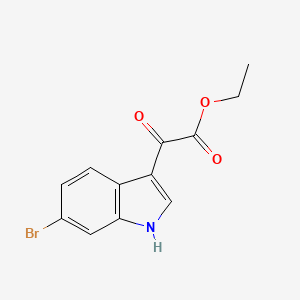 molecular formula C12H10BrNO3 B3048651 2-(6-溴-3-吲哚基)-2-氧代乙酸乙酯 CAS No. 17826-12-9