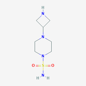 molecular formula C7H16N4O2S B3048652 4-(Azetidin-3-yl)piperazine-1-sulfonamide CAS No. 178312-21-5