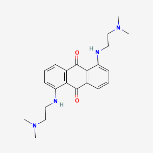 molecular formula C22H28N4O2 B3048661 9,10-Anthracenedione, 1,5-bis((2-(dimethylamino)ethyl)amino)- CAS No. 1787-05-9