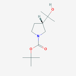 molecular formula C12H23NO3 B3048663 tert-Butyl (3S)-3-(2-hydroxypropan-2-yl)pyrrolidine-1-carboxylate CAS No. 1788041-39-3