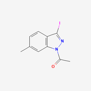 molecular formula C10H9IN2O B3048668 1-(3-碘-6-甲基-1H-吲唑-1-基)乙酮 CAS No. 1788044-04-1
