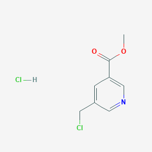 molecular formula C8H9Cl2NO2 B3048671 Methyl 5-(chloromethyl)nicotinate hydrochloride CAS No. 179072-14-1