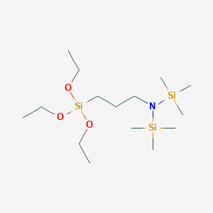 molecular formula C15H39NO3Si3 B3048676 Silanamine, 1,1,1-trimethyl-N-[3-(triethoxysilyl)propyl]-N-(trimethylsilyl)- CAS No. 17940-89-5