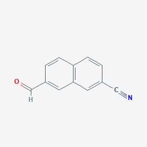 molecular formula C12H7NO B3048683 7-Formylnaphthalene-2-carbonitrile CAS No. 179756-49-1