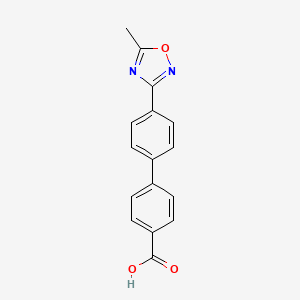 molecular formula C16H12N2O3 B3048695 4'-(5-Methyl-1,2,4-oxadiazol-3-yl)-[1,1'-biphenyl]-4-carboxylic acid CAS No. 180082-59-1