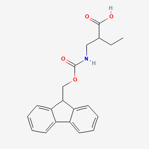 molecular formula C20H21NO4 B3048698 (R)-2-[(9H-芴-9-基甲氧羰基氨基)-甲基]-丁酸 CAS No. 180181-95-7