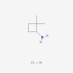 molecular formula C6H14ClN B3048705 2,2-二甲基环丁-1-胺盐酸盐 CAS No. 1803562-44-8