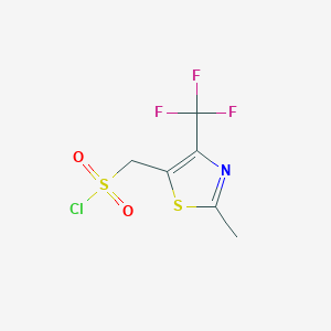 [2-Methyl-4-(trifluoromethyl)-1,3-thiazol-5-yl]methanesulfonyl chloride