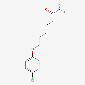 molecular formula C12H16ClNO2 B3048711 6-(4-Chlorophenoxy)hexanamide CAS No. 1803587-03-2