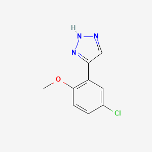 molecular formula C9H8ClN3O B3048713 4-(5-chloro-2-methoxyphenyl)-1H-1,2,3-triazole CAS No. 1803587-89-4