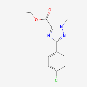 molecular formula C12H12ClN3O2 B3048714 ethyl 3-(4-chlorophenyl)-1-methyl-1H-1,2,4-triazole-5-carboxylate CAS No. 1803589-00-5