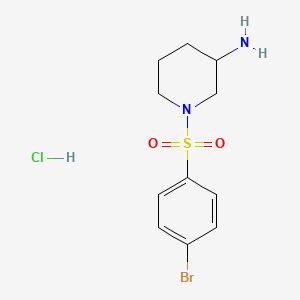 molecular formula C11H16BrClN2O2S B3048722 1-(4-Bromobenzenesulfonyl)piperidin-3-amine hydrochloride CAS No. 1803592-16-6