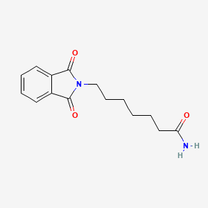 molecular formula C15H18N2O3 B3048724 7-(1,3-Dioxo-2,3-dihydro-1H-isoindol-2-yl)heptanamide CAS No. 1803595-08-5