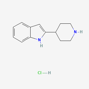 molecular formula C13H17ClN2 B3048727 2-(piperidin-4-yl)-1H-indole hydrochloride CAS No. 1803600-40-9