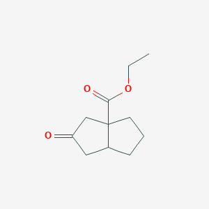 molecular formula C11H16O3 B3048744 Ethyl 2-oxooctahydropentalene-3a-carboxylate CAS No. 180573-21-1