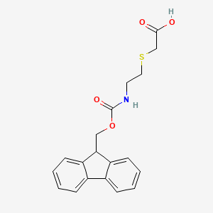 molecular formula C19H19NO4S B3048745 2-{[2-({[(9H-fluoren-9-yl)methoxy]carbonyl}amino)ethyl]sulfanyl}acetic acid CAS No. 180576-11-8