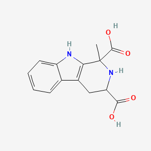 molecular formula C14H14N2O4 B3048749 (1xi,3S)-1,2,3,4-Tetrahydro-1-methyl-beta-carboline-1,3-dicarboxylic acid CAS No. 18070-61-6