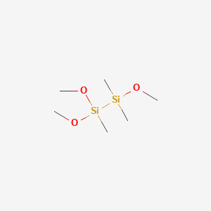 molecular formula C6H18O3Si2 B3048770 Disilane, 1,1,2-trimethoxy-1,2,2-trimethyl- CAS No. 18107-31-8