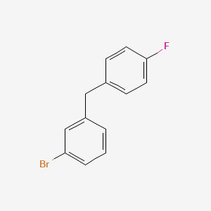 molecular formula C13H10BrF B3048773 Benzene, 1-bromo-3-[(4-fluorophenyl)methyl]- CAS No. 181207-67-0