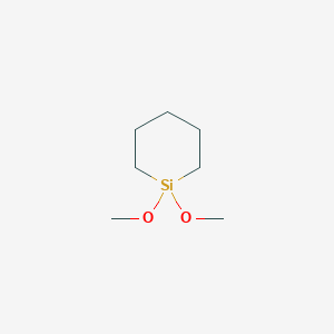 molecular formula C7H16O2Si B3048778 1,1-Dimethoxysilacyclohexane CAS No. 18141-41-8