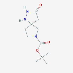 molecular formula C11H19N3O3 B3048792 Tert-butyl 3-oxo-1,2,7-triazaspiro[4.4]nonane-7-carboxylate CAS No. 1820607-90-6