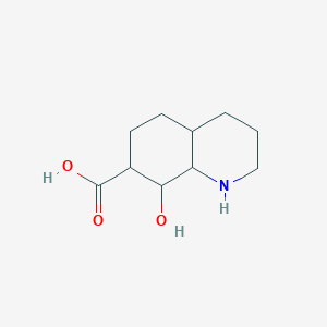 molecular formula C10H17NO3 B3048794 8-Hydroxy-decahydroquinoline-7-carboxylic acid CAS No. 1820615-81-3