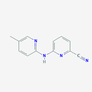 molecular formula C12H10N4 B3048797 6-[(5-甲基吡啶-2-基)氨基]吡啶-2-碳腈 CAS No. 1820620-42-5