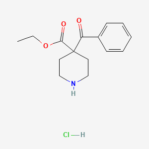 Ethyl 4-benzoylpiperidine-4-carboxylate hydrochloride