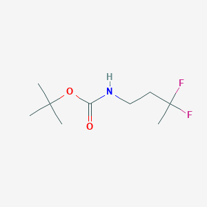 molecular formula C9H17F2NO2 B3048809 tert-butyl N-(3,3-difluorobutyl)carbamate CAS No. 1820686-72-3