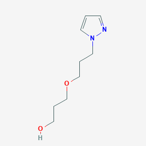 molecular formula C9H16N2O2 B3048810 3-[3-(Pyrazol-1-YL)propoxy]propan-1-OL CAS No. 1820703-95-4