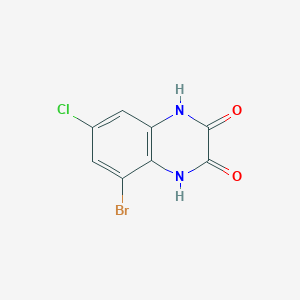 molecular formula C8H4BrClN2O2 B3048811 5-溴-7-氯喹喔啉-2,3(1H,4H)-二酮 CAS No. 1820704-76-4