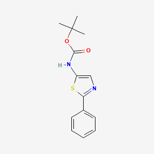 molecular formula C14H16N2O2S B3048816 tert-butyl N-(2-phenyl-1,3-thiazol-5-yl)carbamate CAS No. 1820747-32-7