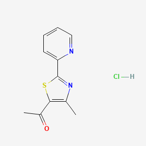 1-[4-Methyl-2-(pyridin-2-yl)-1,3-thiazol-5-yl]ethan-1-one hydrochloride