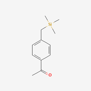 molecular formula C12H18OSi B3048845 乙酮，1-[4-[(三甲基甲硅烷基)甲基]苯基]- CAS No. 1833-48-3